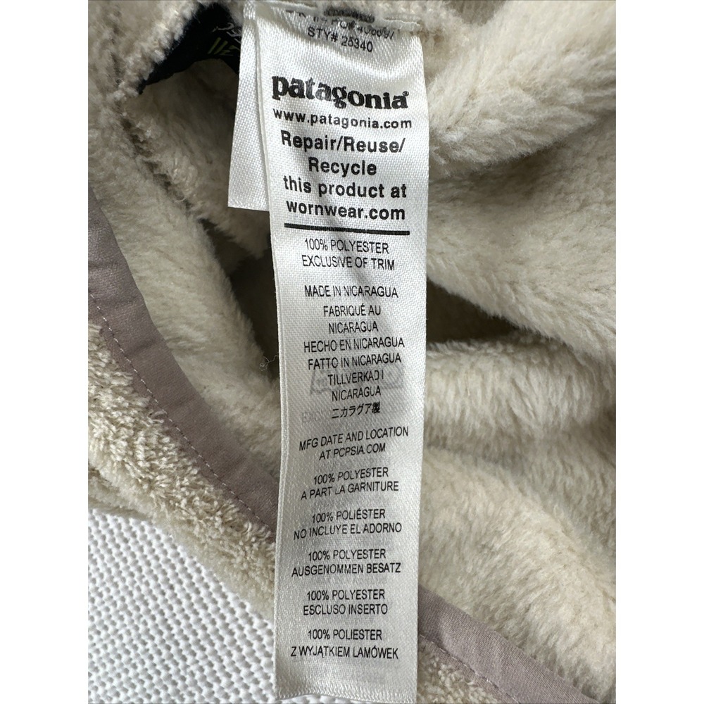 Patagonia Women's Medium Re-Tool Half Zip Pullover Fleece Jacket Natural X-Dye - Picture 6 of 7